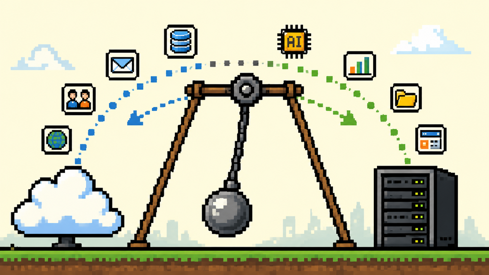 Image for the article: De slinger zwaait terug van cloud naar on-prem